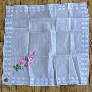 Vintage floral Ladies Hankie Handkerchief